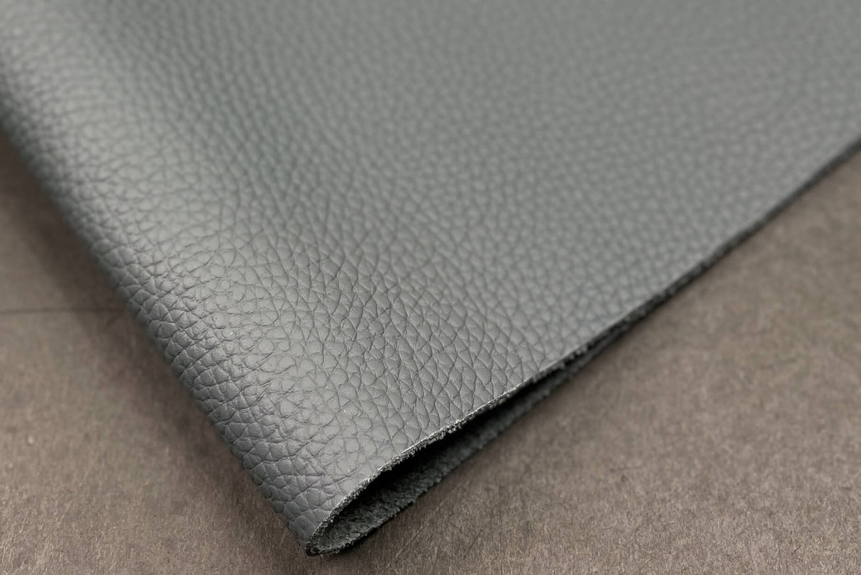 Ecco Leather, Pebbled Grey