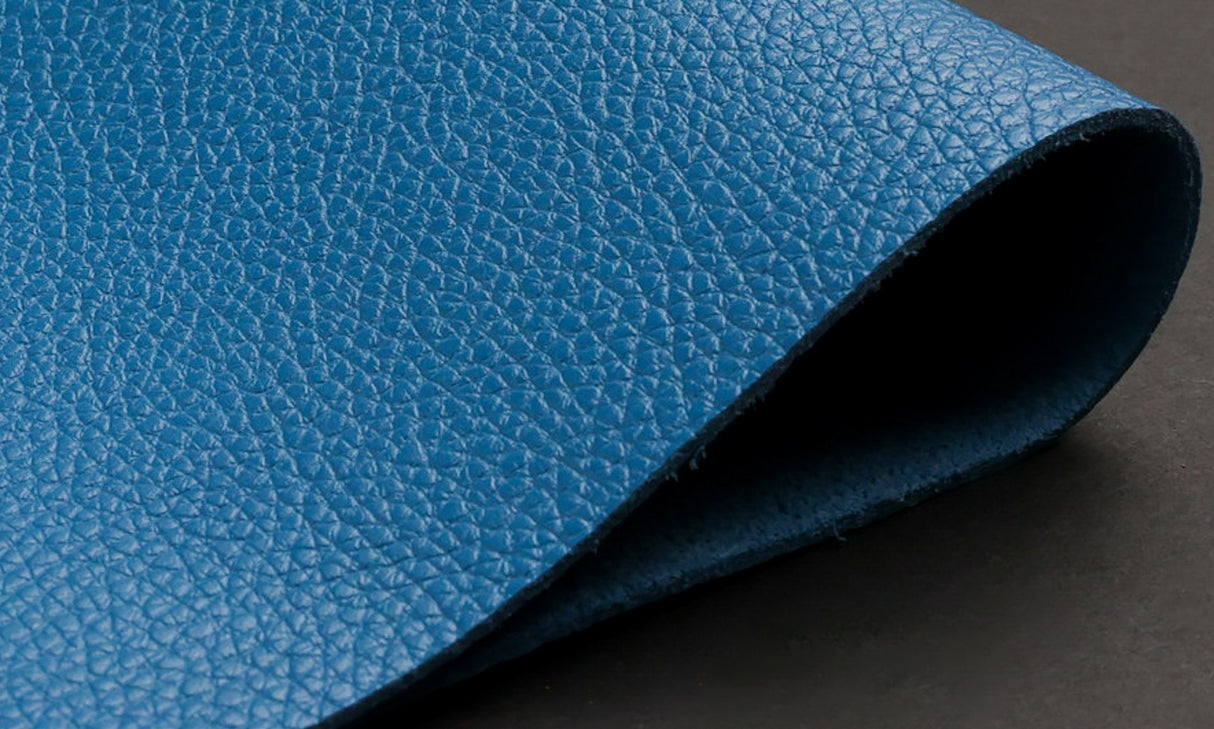 Italian Pebble Grain Calf, Blue