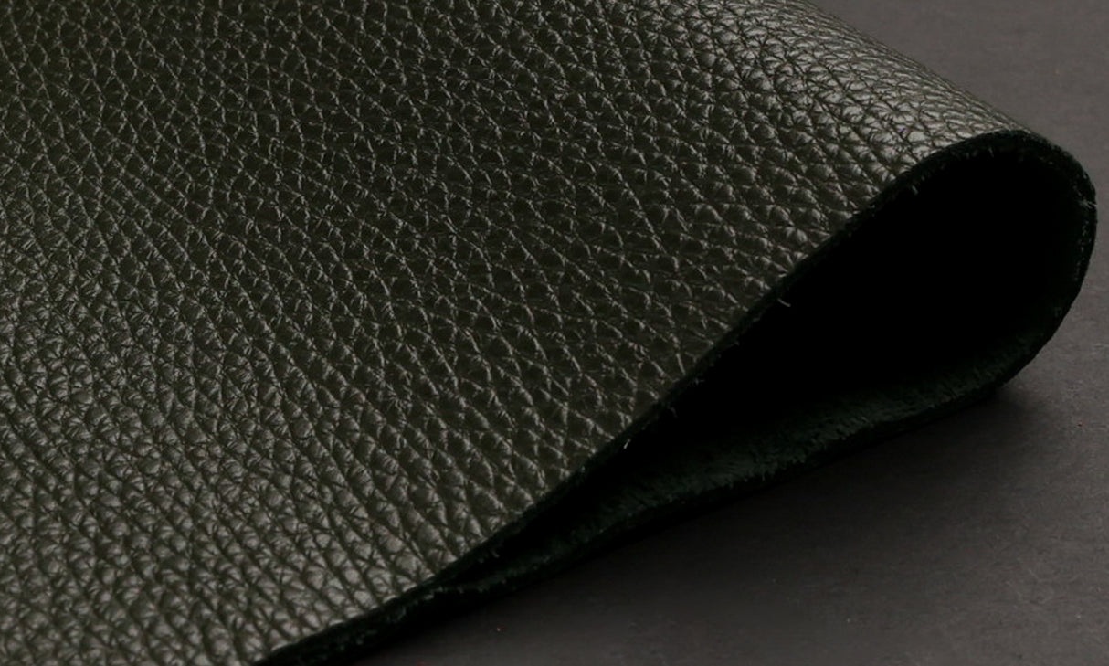 Italian Pebble Grain Calf, Forest Green