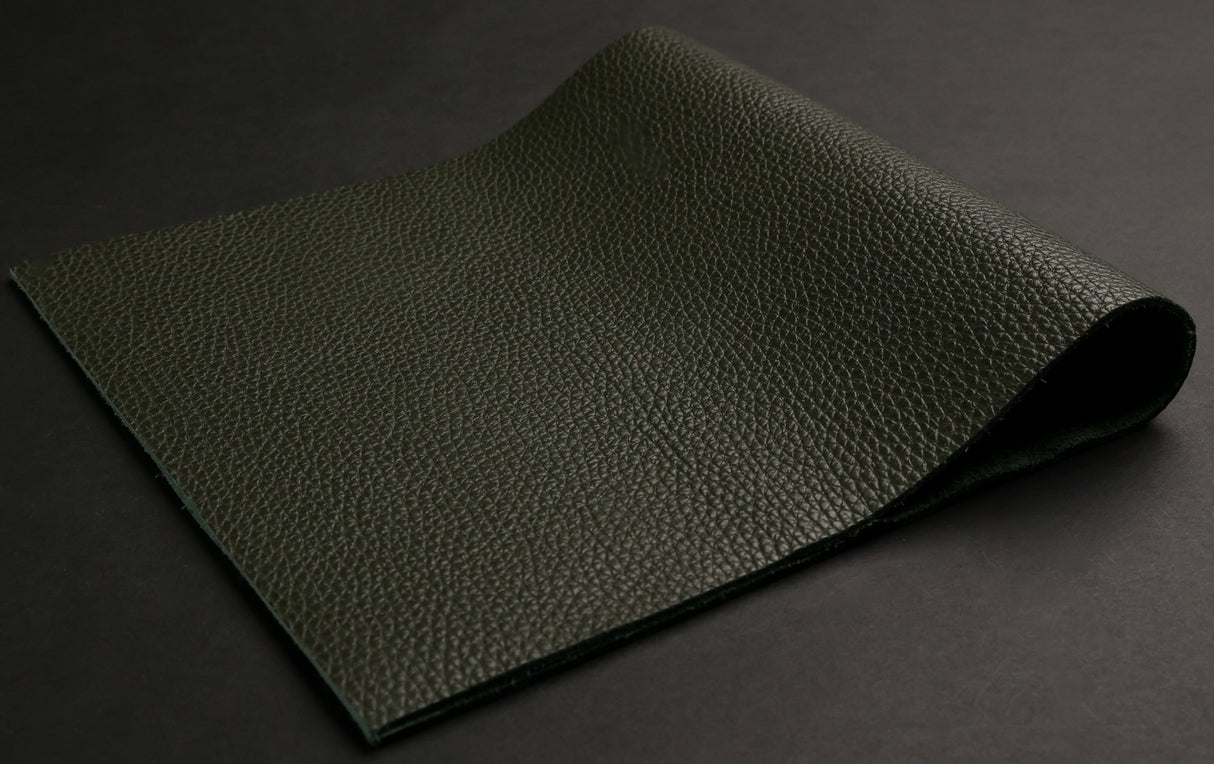 Italian Pebble Grain Calf, Forest Green