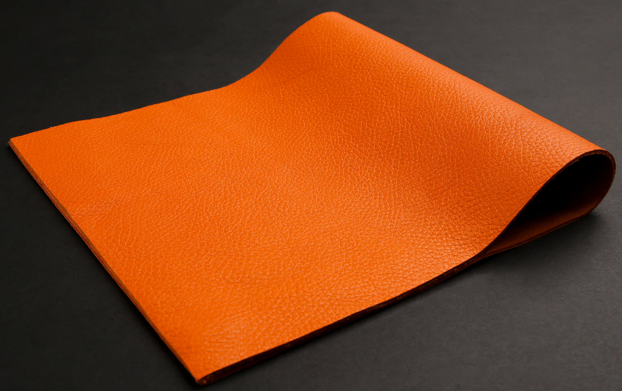 Italian Pebble Grain Calf, Orange