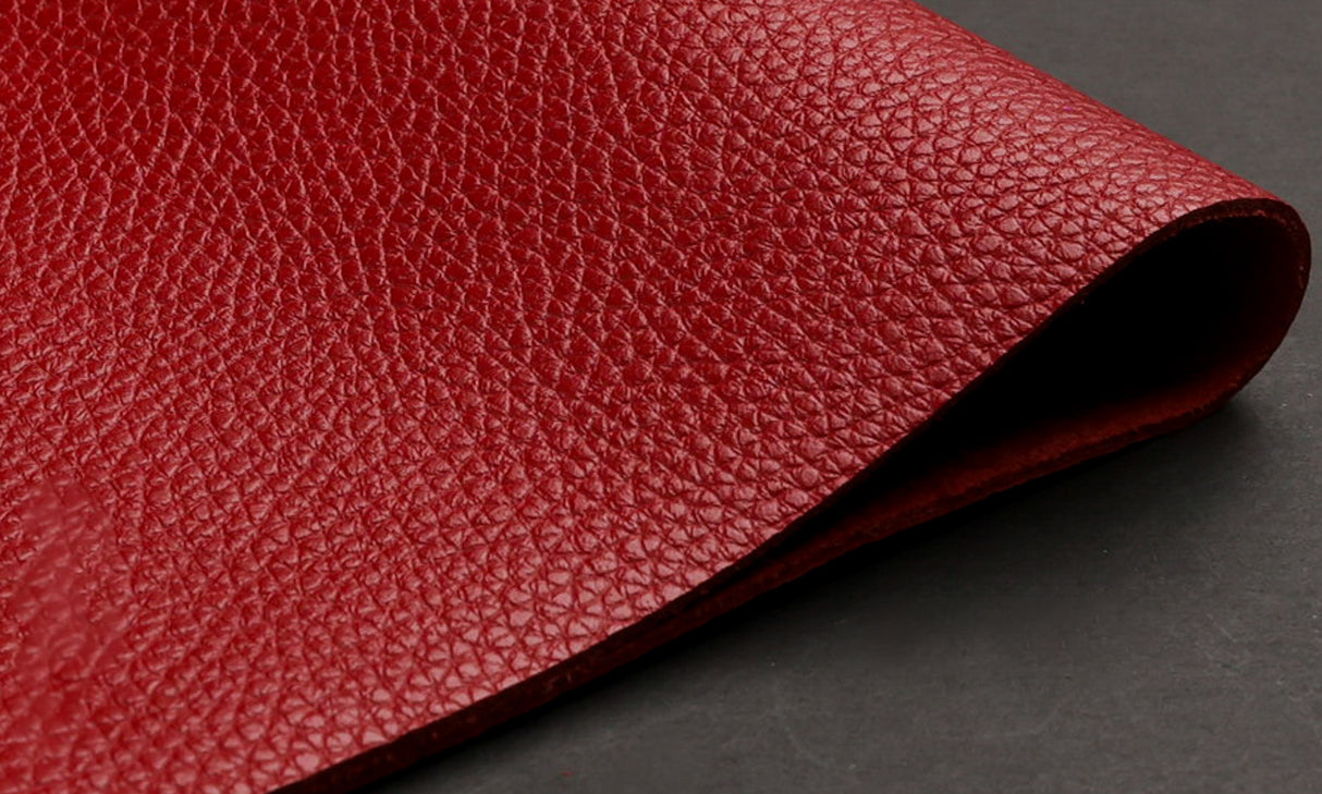 Italian Pebble Grain Calf, Red