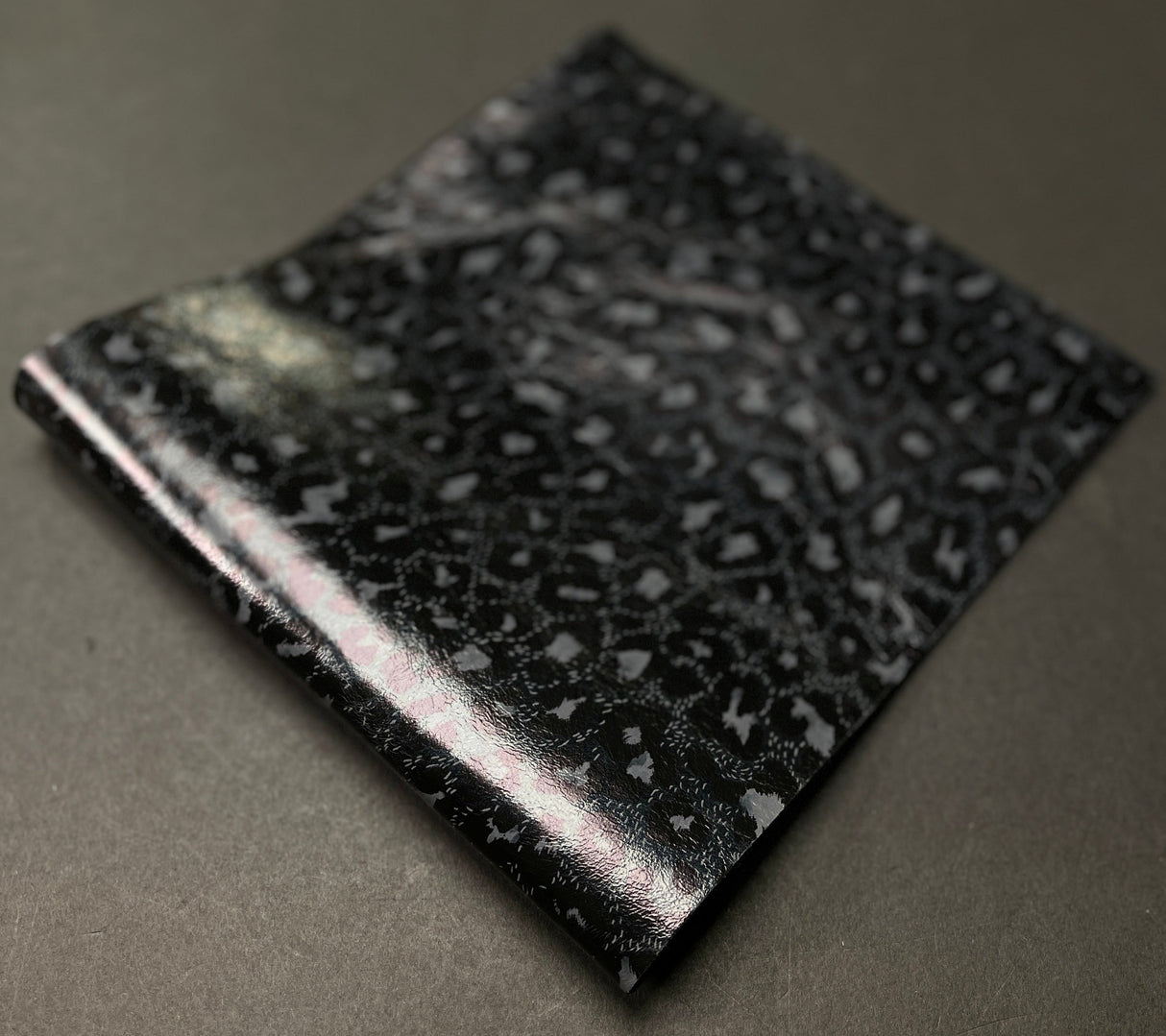 Opera Transparent Leopard Print Laminated Suede