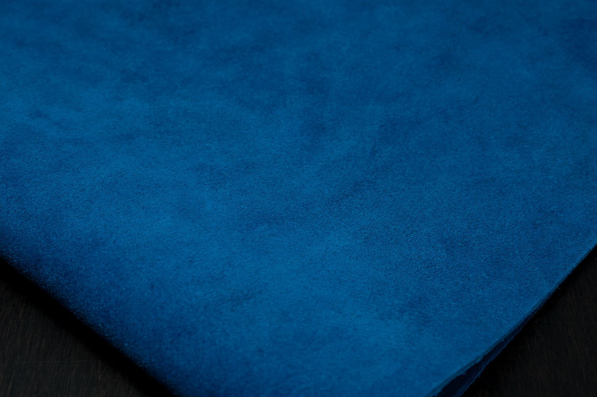 Opera Derby Waxed Suede, Electric Blue