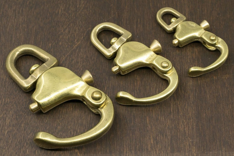 Gold Snap Hook Japanese Style Brass Swivel Clasp Clip 10mm – Metal Field  Shop
