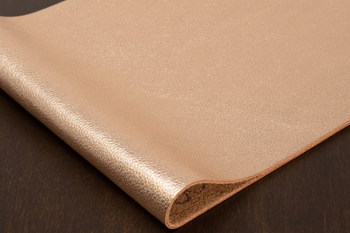 Rose Gold Metallic Cowhide