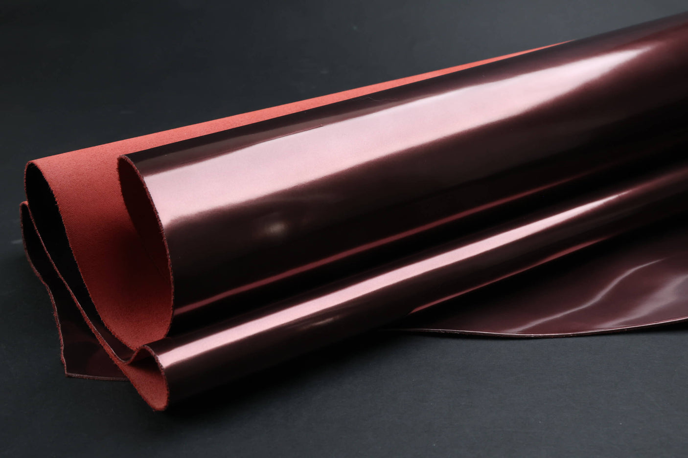 Nuova Overlord Burgundy Sparkling Metallic Patent Calf Full Side