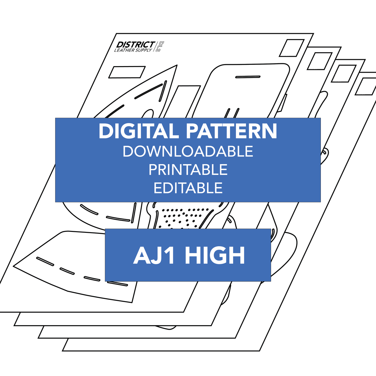 Digital Pattern - Full Size Run Sneaker Patterns – District Leather Supply
