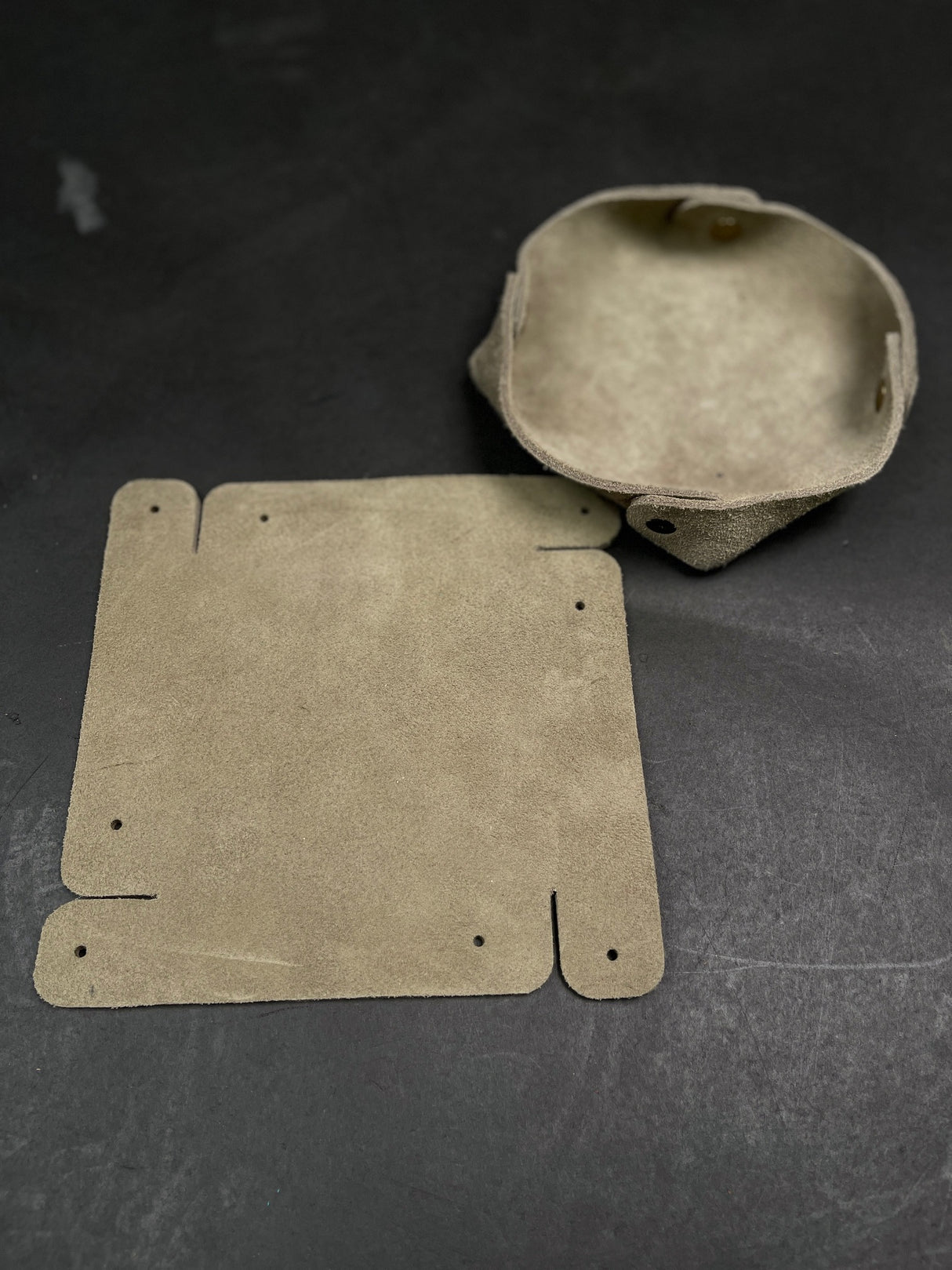 DLS Precut - Taupe Suede Valet Tray 3 Pack