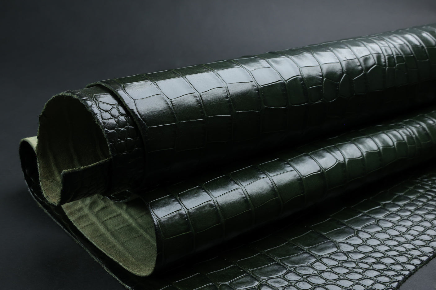 MPG Alligator Embossed, Forest Green