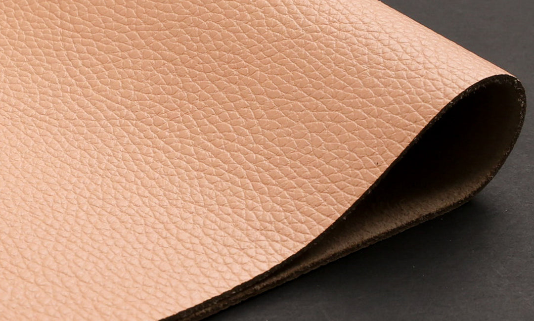 Italian Pebble Grain Calf, Nude – District Leather Supply display picture 2