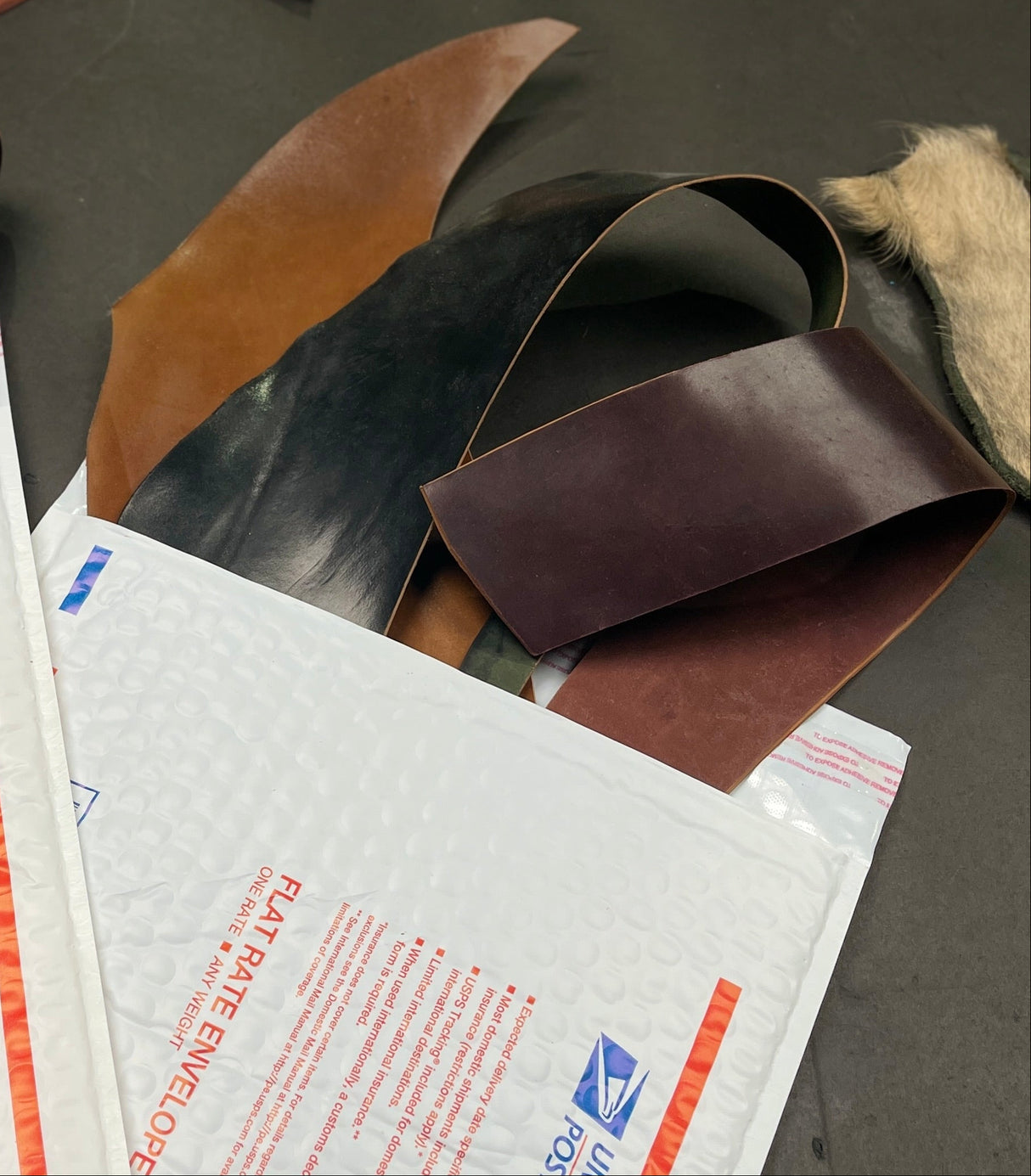 Horween Shell Cordovan Off-Cut Blind Bag - Strappy Pieces