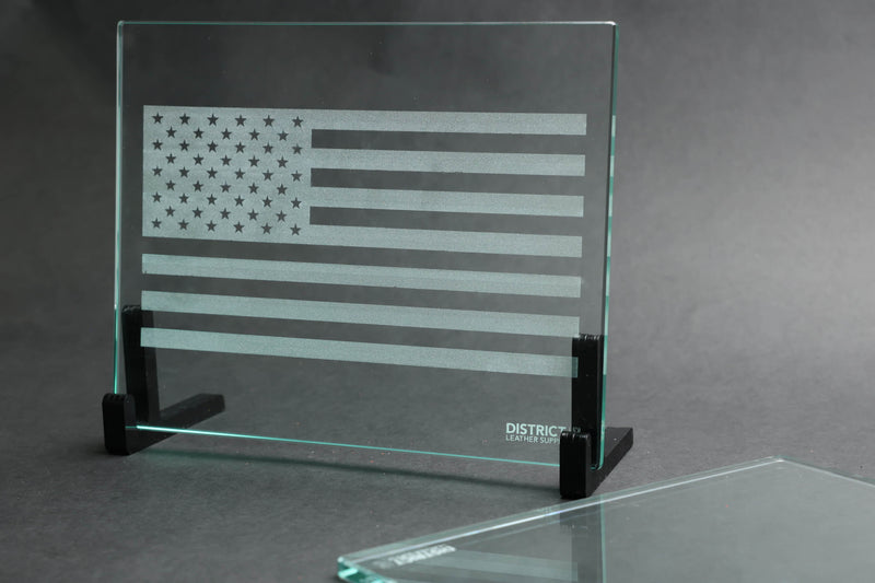 Novelty DLS Glass Workbench Plate – District Leather Supply