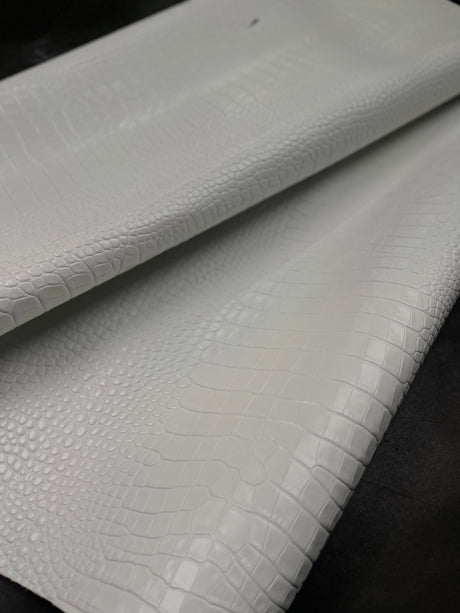 white gator embossed