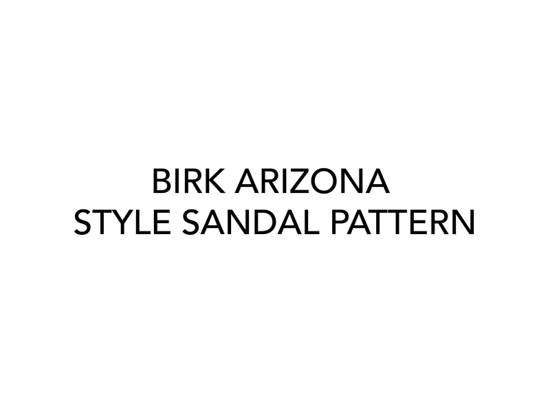 Birk Arizona Style Sandal Pattern