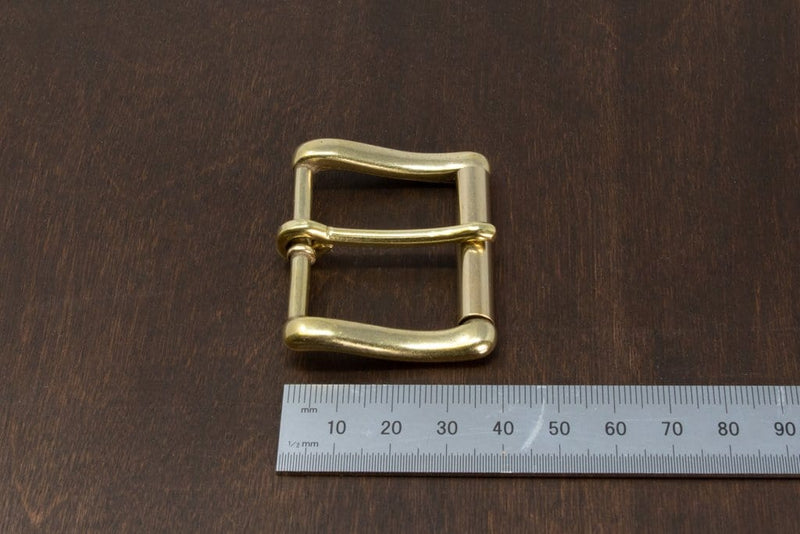 Japanese Brass - DLS Custom 1.5" Heel Bar Roller Buckle