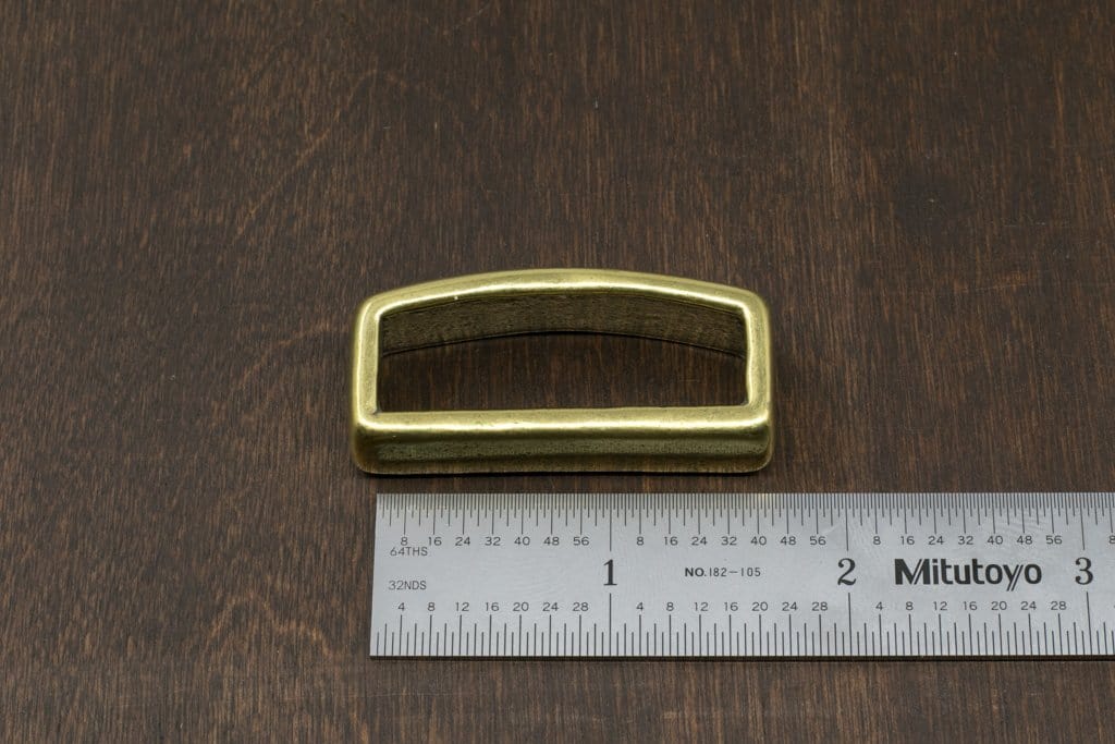 Japanese Brass Heel Bar Buckle (Chunky)