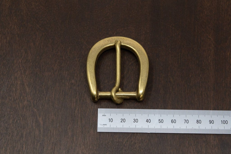 Japanese Brass Heel Bar Buckle (Chunky)