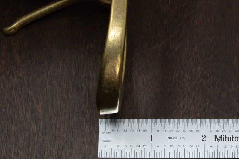 Japanese Brass Heel Bar Buckle (Chunky)