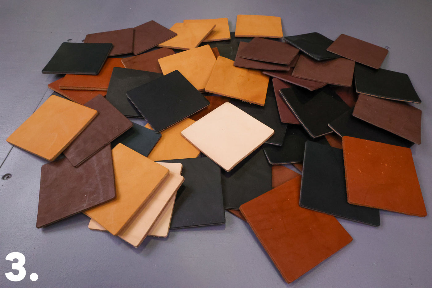 Leather Scraps with Scars (12 oz Pack) 8 - Plus / Thick Brown